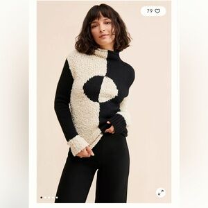 Rachel Antonoff Black & White Cookie Sweater